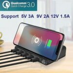 Multi-USB Port Wireless Mobile Phone Charging Station in AU, EU, UK, US Plug_5