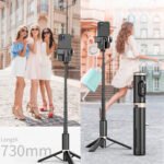 Bluetooth Wireless Handheld Selfie Stick Tripod Extendable Monopod with Remote- USB Rechargeable_9
