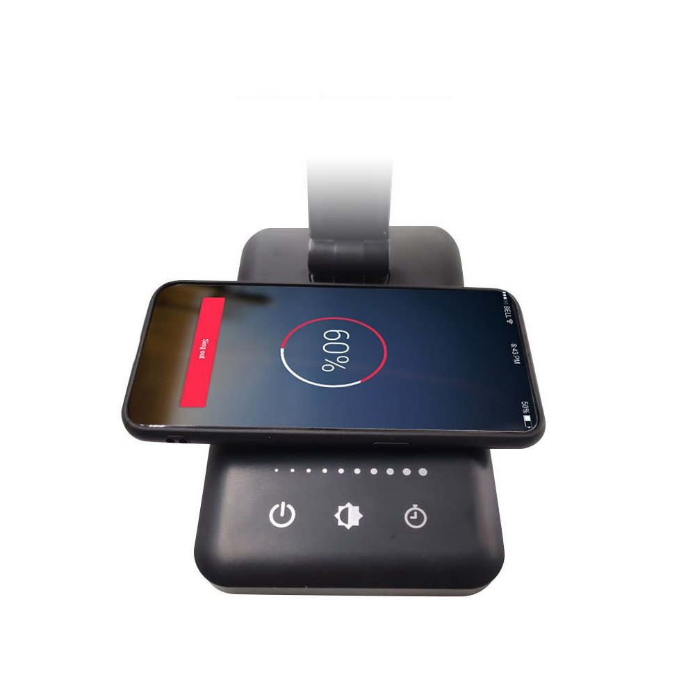 Multifunctional LED Desk Lamp with Wireless Charger USB Rechargable_2