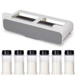 Under-Shelf Spice Rack With 6 Seasoning Bottles Kitchen Cabinet Organizer_1