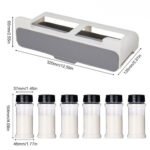 Under-Shelf Spice Rack With 6 Seasoning Bottles Kitchen Cabinet Organizer_3