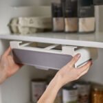 Under-Shelf Spice Rack With 6 Seasoning Bottles Kitchen Cabinet Organizer_7