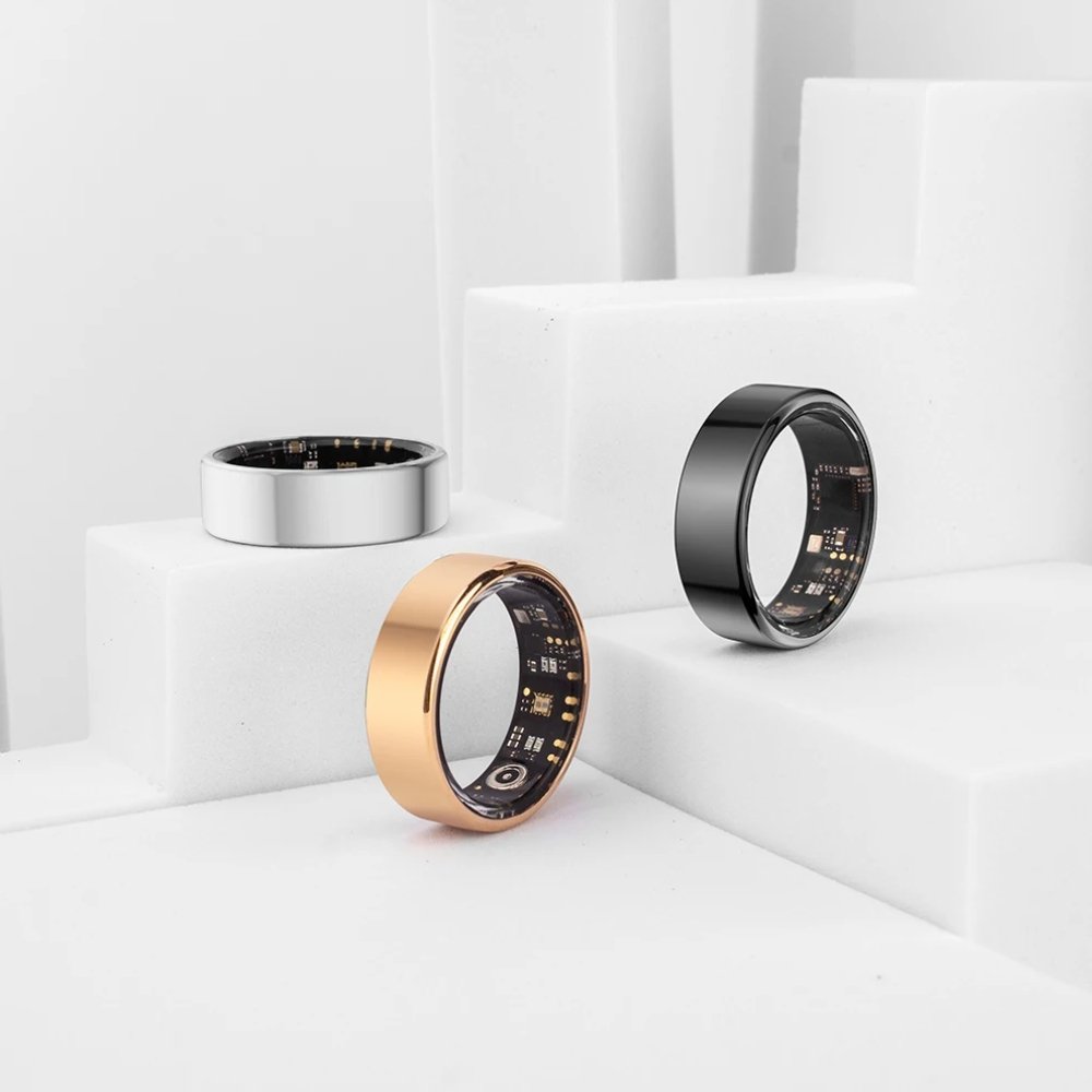 5ATM Waterproof Health Monitor Smart Ring with Charging Case_4