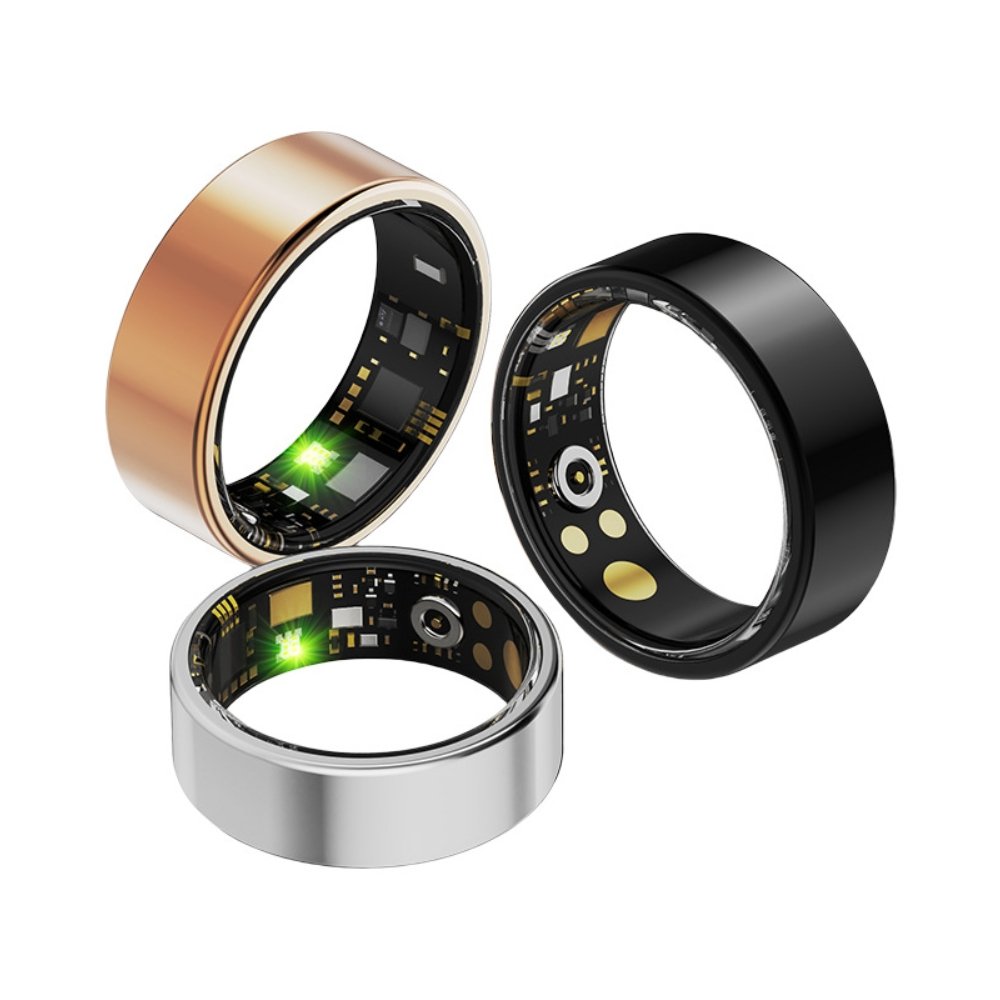 5ATM Waterproof Health Monitor Smart Ring with Charging Case_1